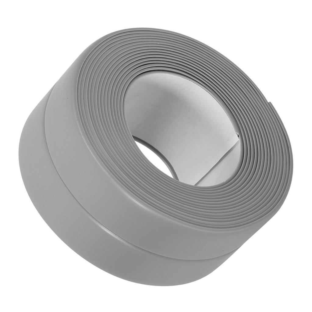 Selvklebende tetningslist for bad og vegg Vaskekumkantlist Kjøkken (#3 Grå 38mm x 3.2m)