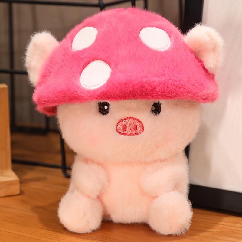 Mushroom Bunny Doll Wearing Hat Giant Panda Doll Plush Toy Children Girl Rag Doll Gift