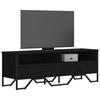 VidaXL TV Cabinet Black 122x34x41 Cm Engineered Wood, TV Stand, TV Sideboard, Multimedia Cabinet, TV Bench, Hi-fi Cabinet, Center 848579
