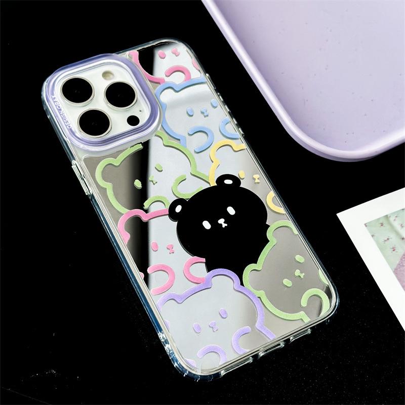 Zhitai Cartoon Mirror Case for iPhone 12/13/14/15/Pro/Pro Max/XS
