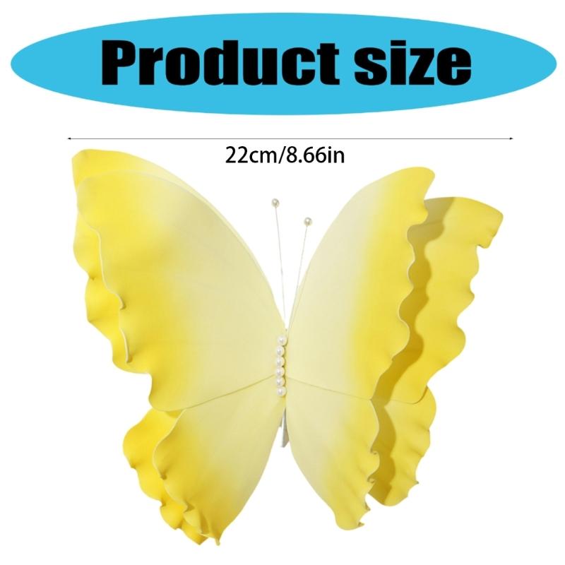 Lebendige Farbfalter Partyraum Dekoration 50cm Großes 3D-Schmetterlingsornament für Hochzeit und Event Wandkunst