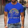 Just Send It Print Shirt Motorcycle Graphic Men Women T-shirts Vintage Style Motocross Gift Classic T Shirts Street Men Tshirt
