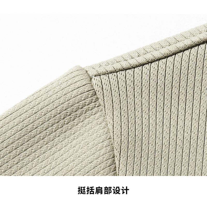Men Long Sleeve Crew Neck Half Zip Loose Fit Casual Sweatshirt