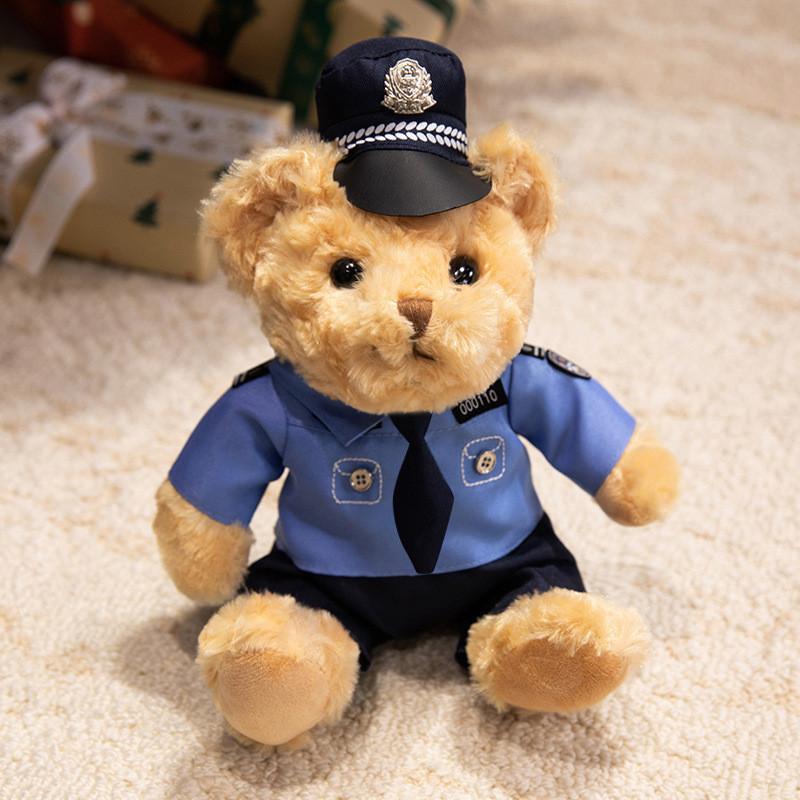 Bear Uniform Series Plush Toy With Pp Cotton Filling For  Traffic Police Xiong