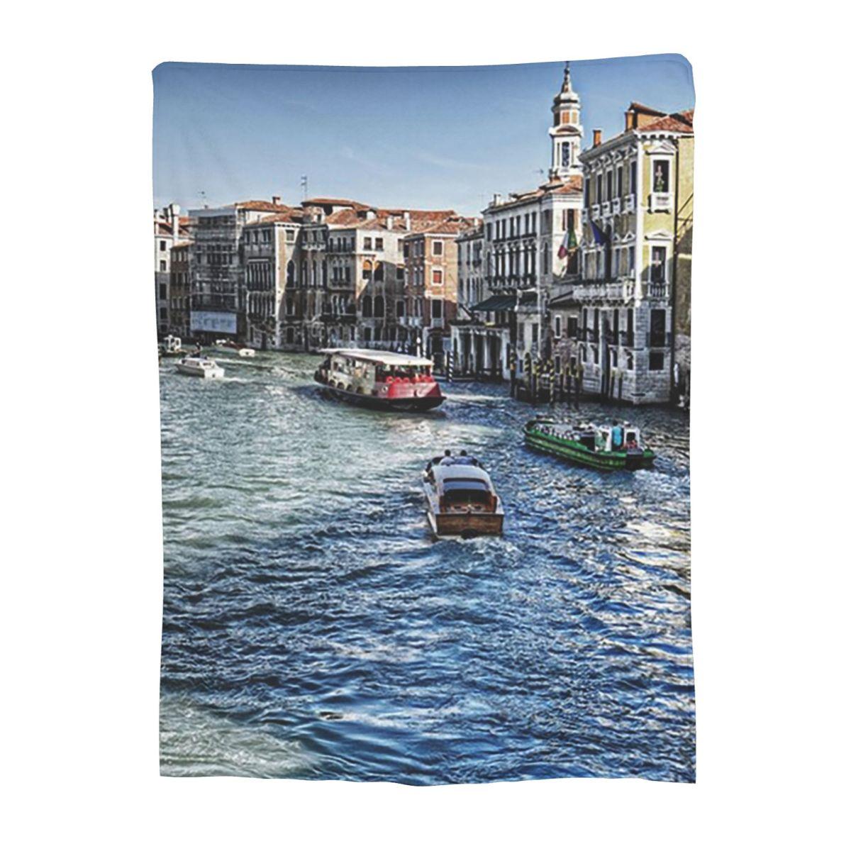 

North From The Rialto Bridge Venice Grand Canal Blankets Fleece Sofa Throw Blanket Super Soft for Home Bedroom Throws Bedspread 30x40in
