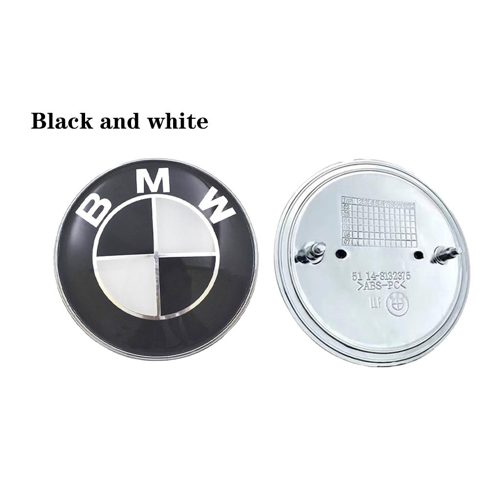 

tt---2Pcs 74mm 82mm Car Front Grille Decorative Front Cover Badge Accessories for BMW E30 E38 E39 E46 E60 E61 E90 X1 X3 X4 X5 X6 1x82mm 1x74mm
