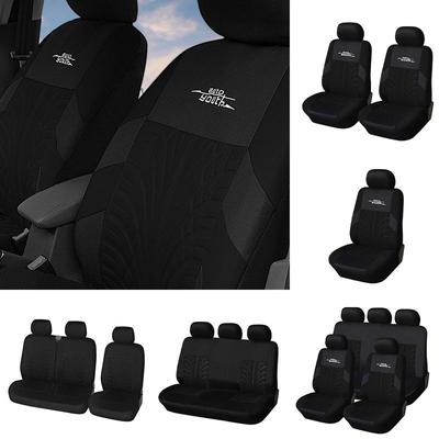 Black Complete Universal Seat Set, Front Seat Covers, Truck Seat Covers, Rear Seat Covers, Multiple Styles