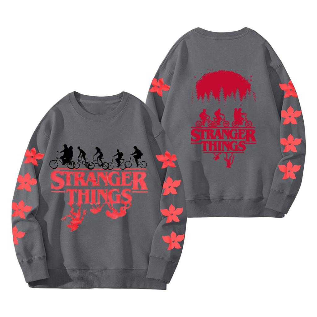 Damen Modisches Und Lässiges Langarm Rundhals Bedrucktes Sweatshirt