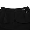 FAIRLIAR GOLF Lace-Trimmed Flap Skirt (Black)
