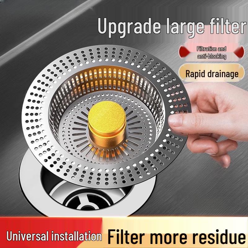 TLXT Stainless Steel Sink Drain Strainer & Stopper 2-Pack