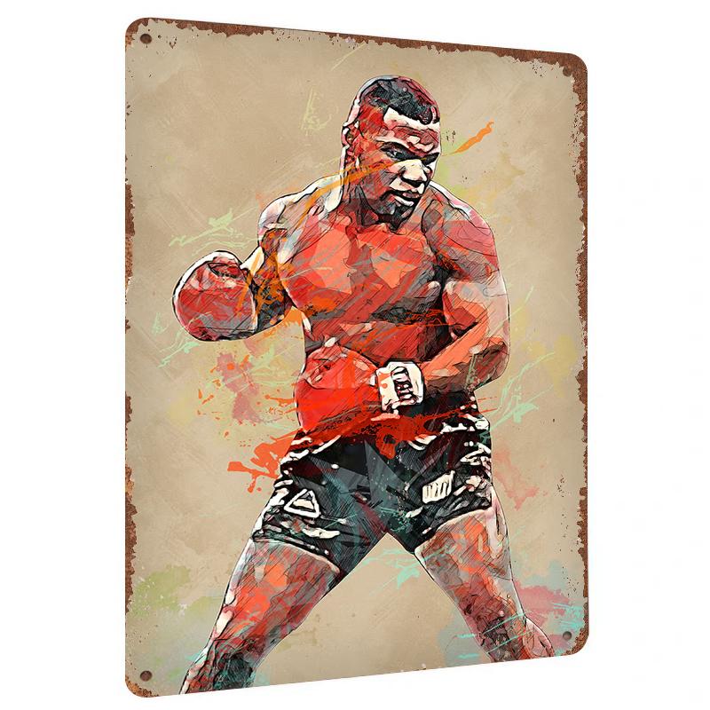 Muhammad Ali Boxing Legend Metal Wall Art Decor Vintage Style Sports Decorative Painting for Home Gym