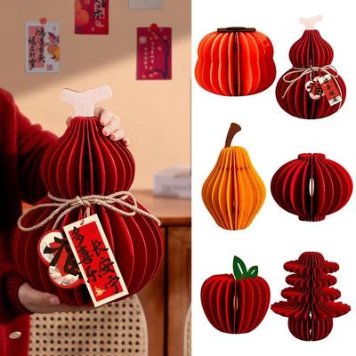 Non-woven Fabric New Year Decoration Honeycomb Ball Spring Festival Ornament 2026 New Year