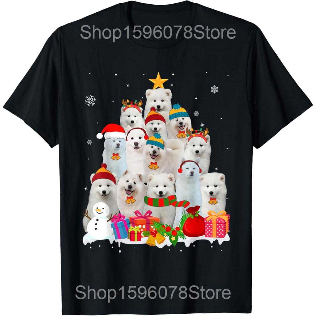 Samoyed Pocket Dog Puppy Pet Animal Lover T Shirts Men Pure Cotton Humor Streetwear Tee Shirt Short Sleeve Unisex Loose Clothing