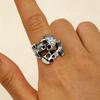 Personalized Gothic Skull Pirate Ring for Women, Halloween Dark Horror Fashion Party Opening Ring, Trendy Jewelry Accessories