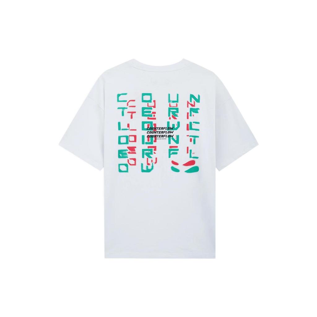 Li Ning CF Printed Comfortable Casual Versatile Short Sleeve T-Shirt Unisex Tops AHSS935-4