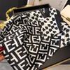 68Cm Checked Letter Printed Scarf Women'S New Spring And Summer Imitation Silk Square Scarf High-End Versatile Shawl Headscarf