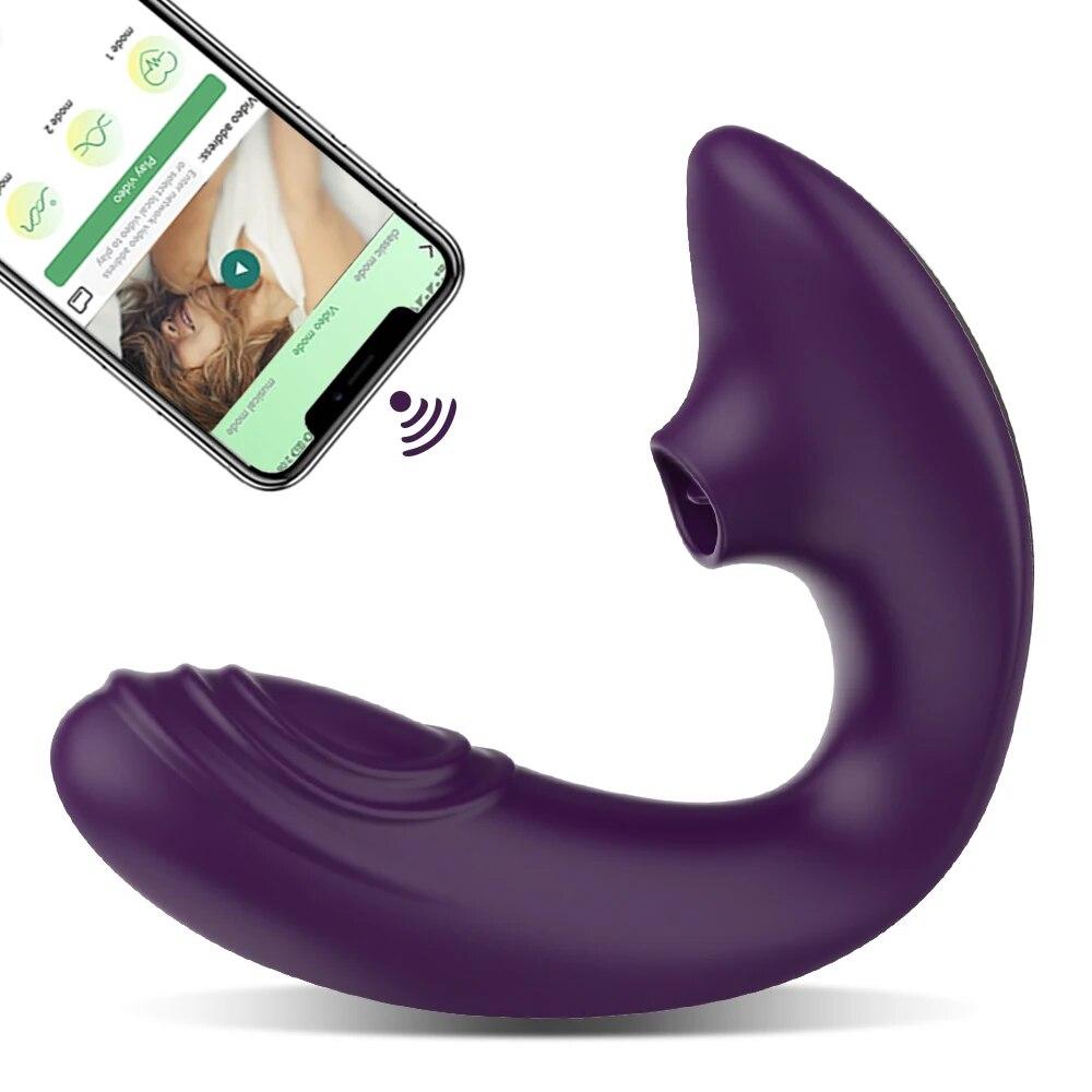 Powerful APP Remote Control Vibrator Female with Tongue Licking Wear G Spot Clitoris Stimulator Adult Goods Sex Toys for Women