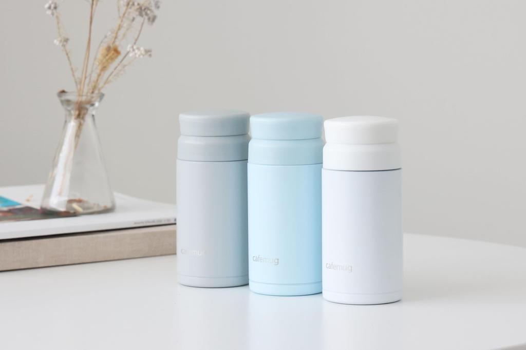 Pearl Metal 200ml Water Bottle with Ice Stopper, Pale White, Cafe Mug Grace, HC-734