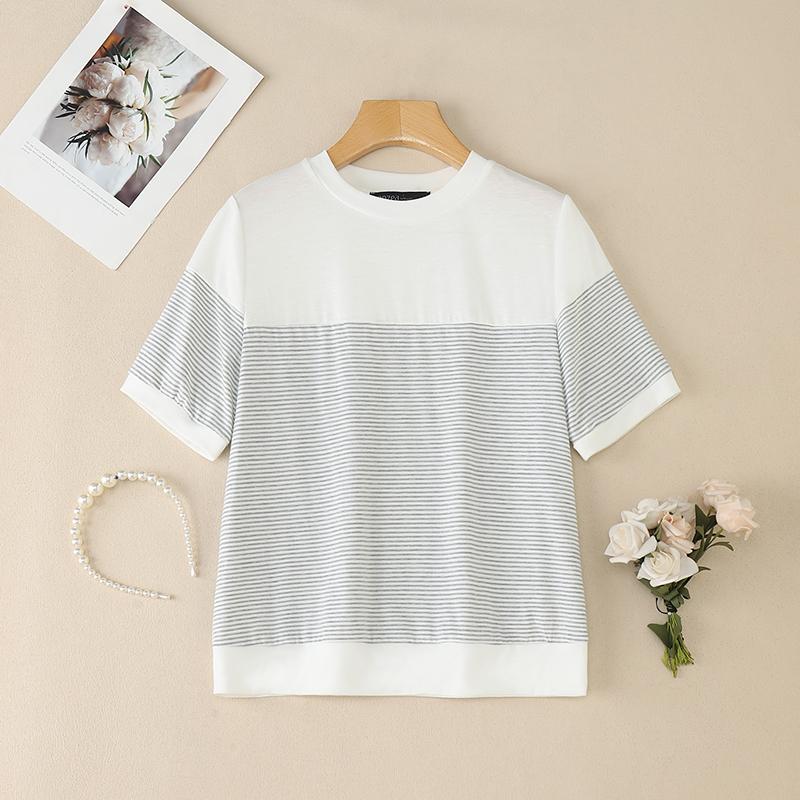 

ZANZEA Женские повседневные футболки с круглым вырезом, в полоску, с коротким рукавом L