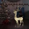 VidaXL Christmas Decoration Reindeer Holiday Decoration Luminous Reindeer Garden Patio Backyard Outdoor Acrylic 140 329781