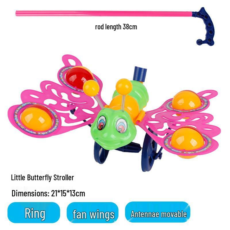Kids Hand-Push Airplane Toy: Educational Walking Aid with Cartoon Animal Design
