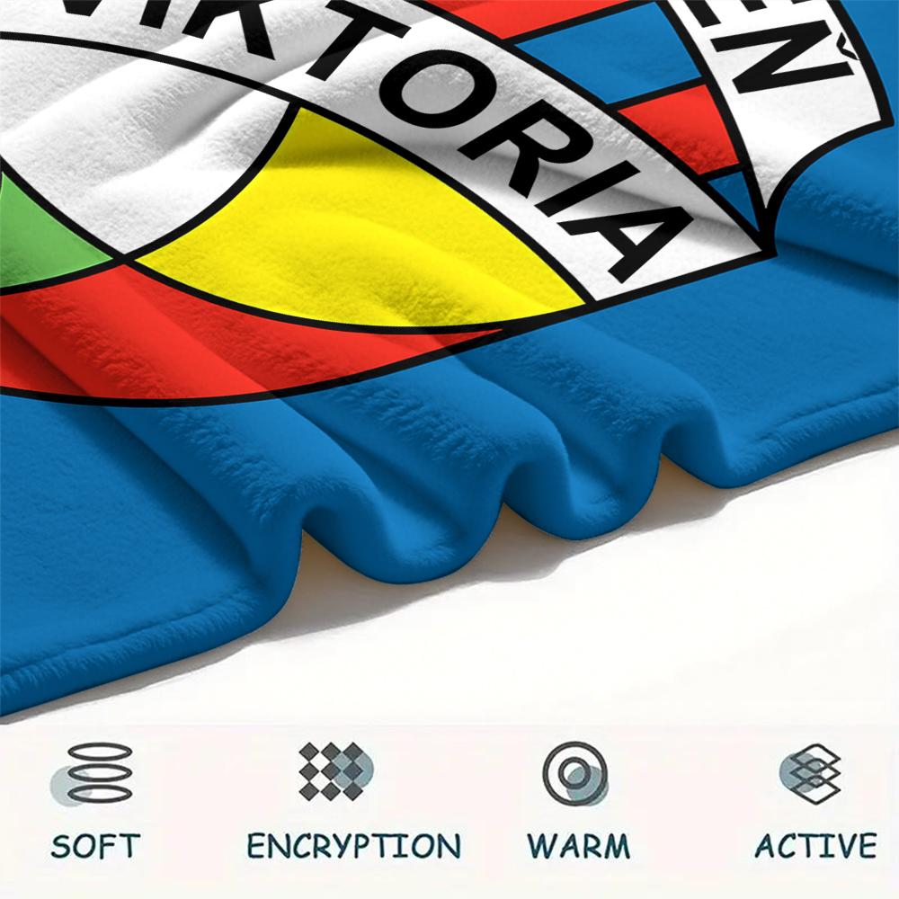 1pz Coperta in Flanella con Stampa FC Viktoria Plzen, Alta qualità per Tutte le Stagioni, Decorazione per la Casa, Calore e Comfort, Perfetta per Regali di Natale