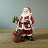 Mini Santa Claus Figurines Holding Gifts Small Resin Sculpture Home Decor