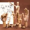 Mannequin de Dessin Modèle Main en Bois Modèle de Main Humaine Modèles d'Artistes Humains Main Articulée Flexible 14-30 cm de Haut Membres Mobiles