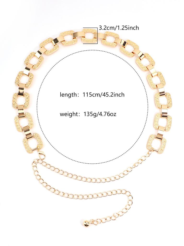 Elegant European and American Metal Waist Chain: Women's Luxury Jewelry Accessory