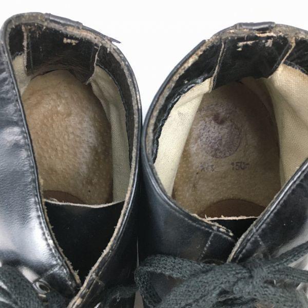 European Pre-70s Vintage Short Military Chukka Officer Service Boots Black Size 27.5H Men’s(USED)