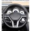 Schwarze handgenähte Lenkradabdeckung aus PU-Kunstleder für Mercedes Benz A-Klasse 2013-2015 CLA-Klasse 2013 C-Klasse