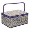 Sewing Sewing Large Floral Portable Storage Case for Home Organizes Sewing and Large Easy to DIY Craft Day D&D Box, Basket, Capacity, Print, Use,