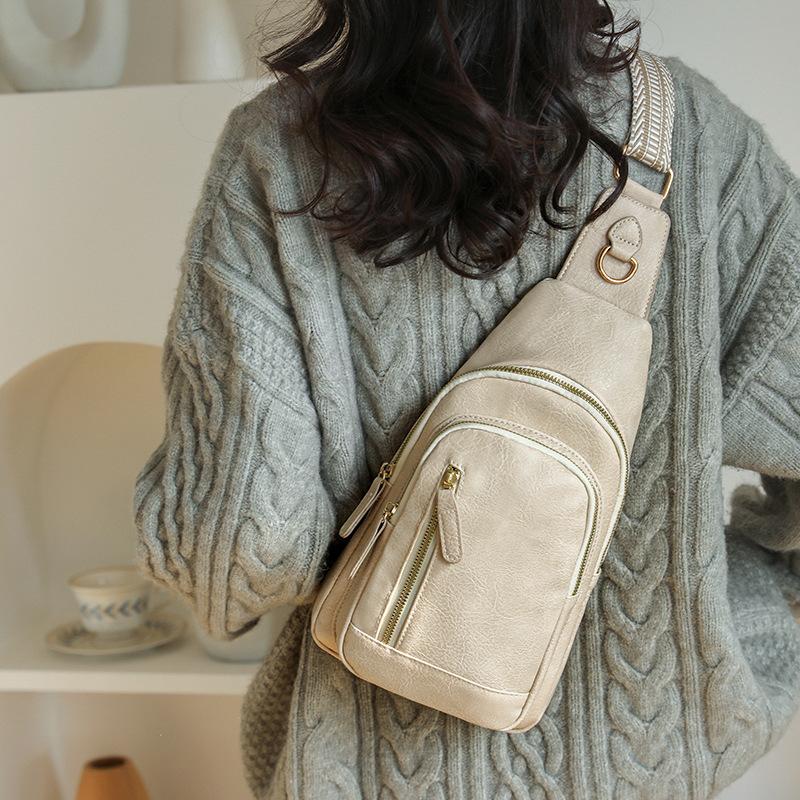 

Женская нагрудная сумка из ПУ, одноплечевая сумка-кроссбоди, рюкзак большой вместимости, женская наплечная сумка