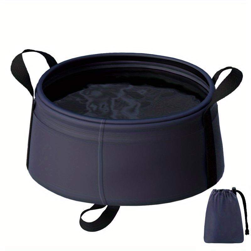 1PC Folding Portable Fishing Bucket with Comfortable Handle, Ideal for Camping, Picnics, Travel, Washbasin, Fishing Bucket, Outdoor Supplies