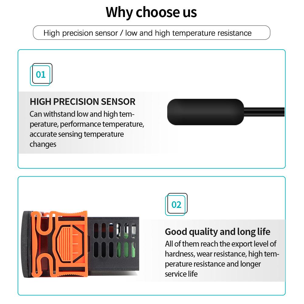 ETC-902 Digital Temperature Controller Thermostat Thermoregulator incubator Relay LED 16A Heating Cooling 12V 24V AC 110V-220V