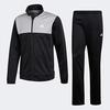 adidas Basic Tricot Tracksuit Jacket and Pants Size S Gray Heather Set, (162-168cm), MMJ73, Black/Medium