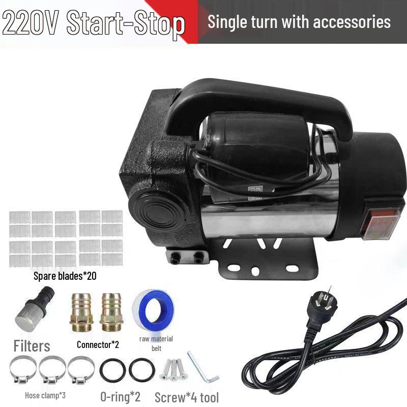 Electric Diesel Fuel & Kerosene Transfer Pump - 12V/24V/220V Self-Priming Oil Transfer Device