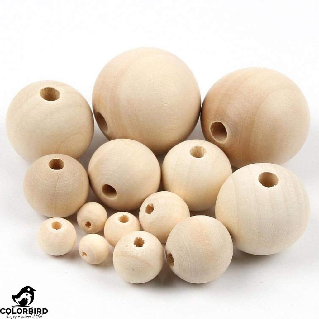 COLORBIRD Wood Beads Handmade Accessories Parts Crafts Necklaces Craft Supplies Bead Accessories (25mm 25pcs)