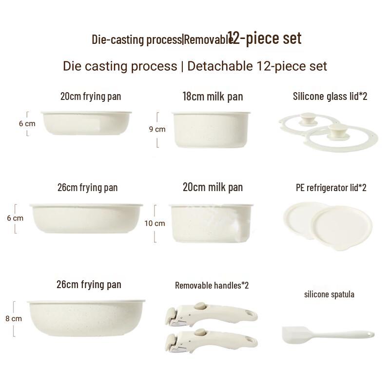 

Yoshida Artisan Detachable Handle Non-stick Cookware Set