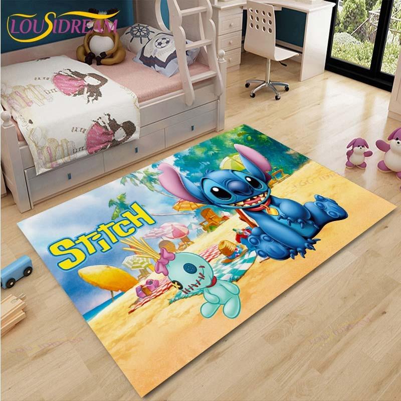 Anime Stitch Carpet Kids Carpets Living Room Tea Table Mats Bedroom Rug Washable Floor Mats Household Area Mat