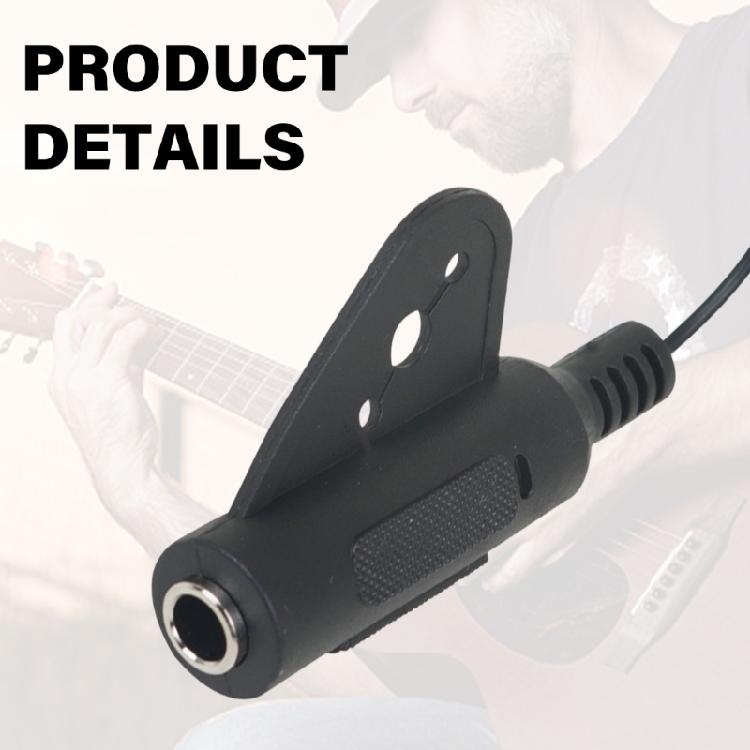 6.35mm Transducer Piezo Pickup Tuner for Acoustic Guitar Ukulele Mandolin Parts