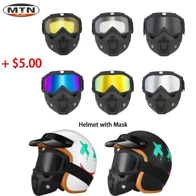 Newly Launched Vintage Motorcycle Helmet DOT Certified Synthetic Leather 3/4 Helmet Jet Mask Helmet 508