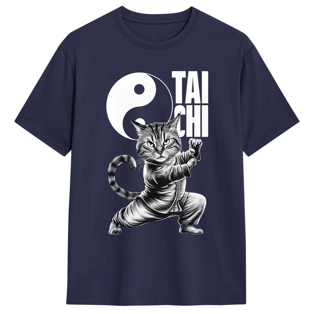 Maglietta Unisex Tai Chi Awesome Tees Manica Corta Girocollo T-shirt 100% Cotone Nuovi Arrivi Abbigliamento