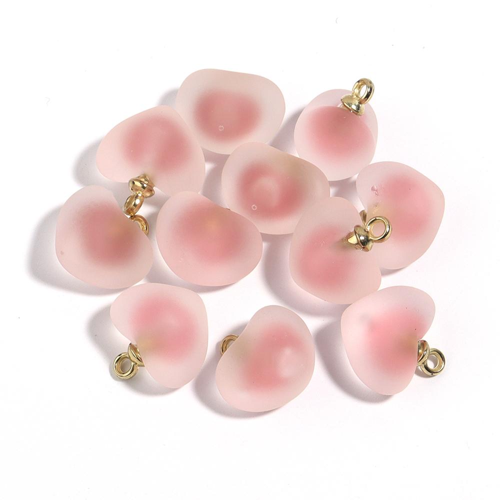 10Pcs Acrylic Frosted Colorful Heart Charms Round Charms For Jewelry Making DIY Bracelet Necklace Earrings Pendants Accessories