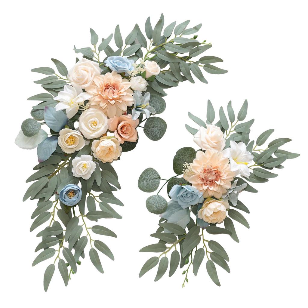 2x Wedding Arch Flowers Rustic Artificial Flowers for Reception Party Wall