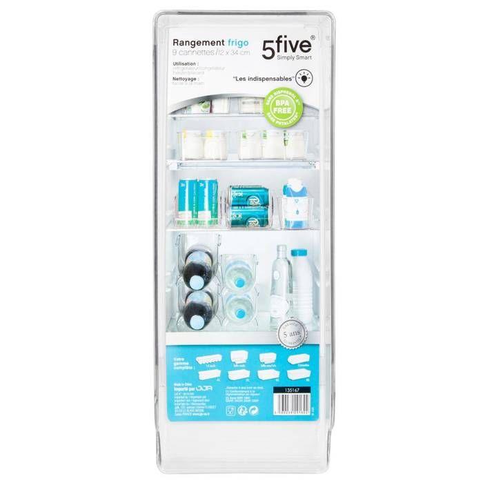 5five - rangement pour frigo "smart fridge" 9 canettes