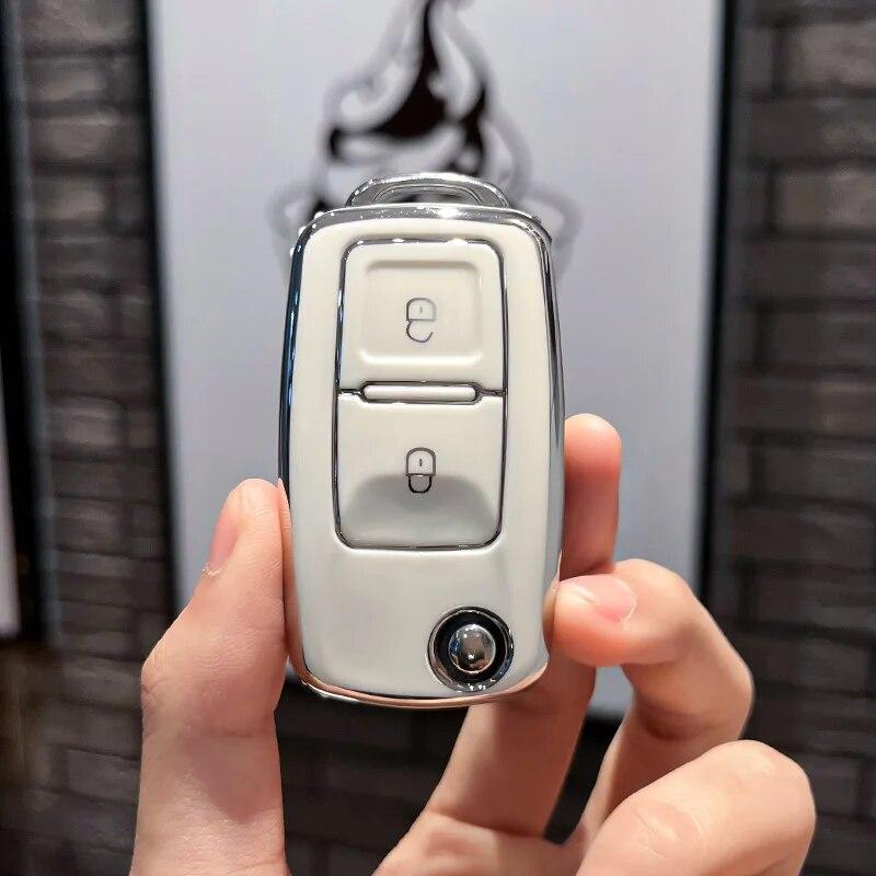 2 3 butoane TPU Shell Fob pentru VW Volkswagen MK4 Bora Golf 4 5 6 Jetta Passat Polo Bora Touran Skoda Seat Husa pentru chei auto