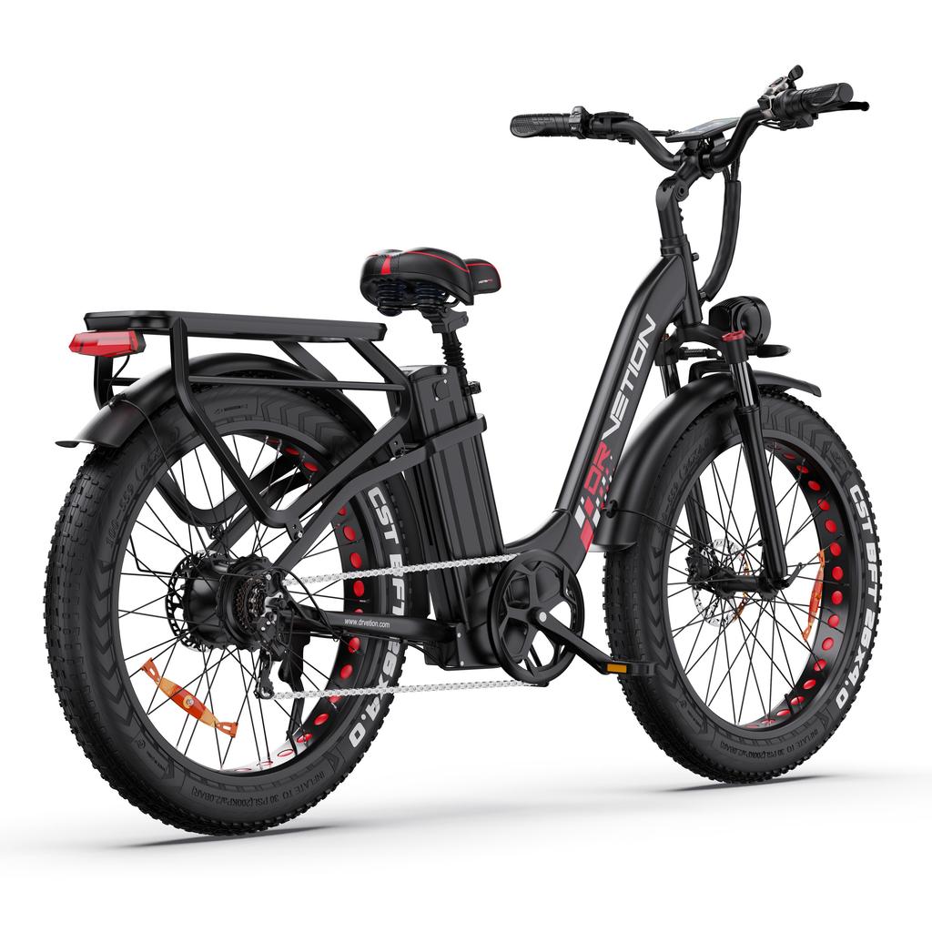 DRVETION CTR26 Step-Thru Fat Tire Ebike, 48V 15Ah Samsung Battery, 100N.M Torque