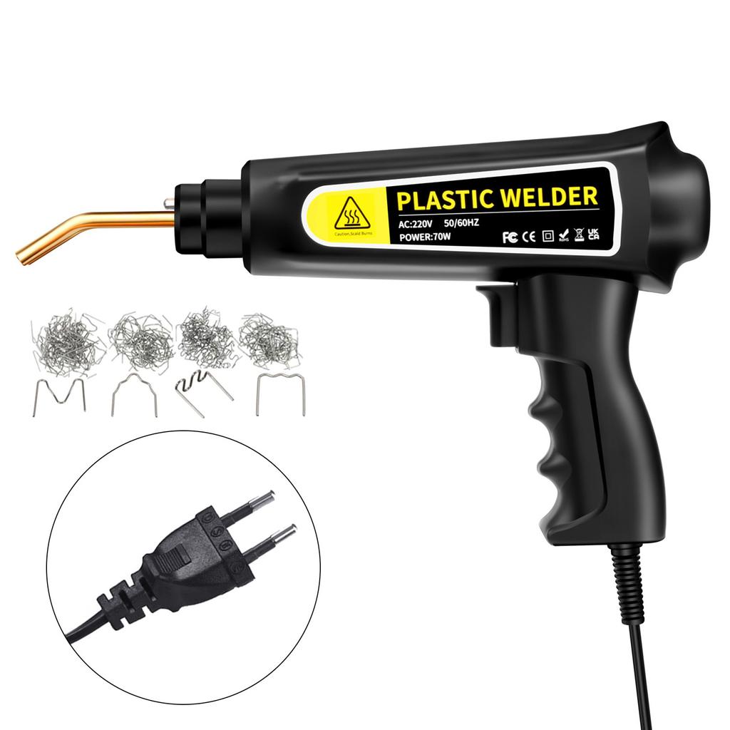Convenient Plastic Welding Kit Fast Heats Up, 4 Shapes/200pcs Hot Staple