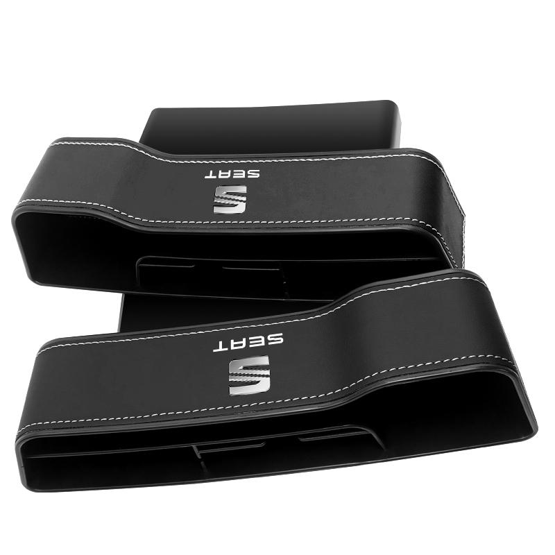 2Pcs Car Seat Organizer Seat Crevice Storage Box Multifunction Goods For SEAT Arona Leon MK1 MK2 MK3 Leon Ibiza 6l 6j Altea Alhambra